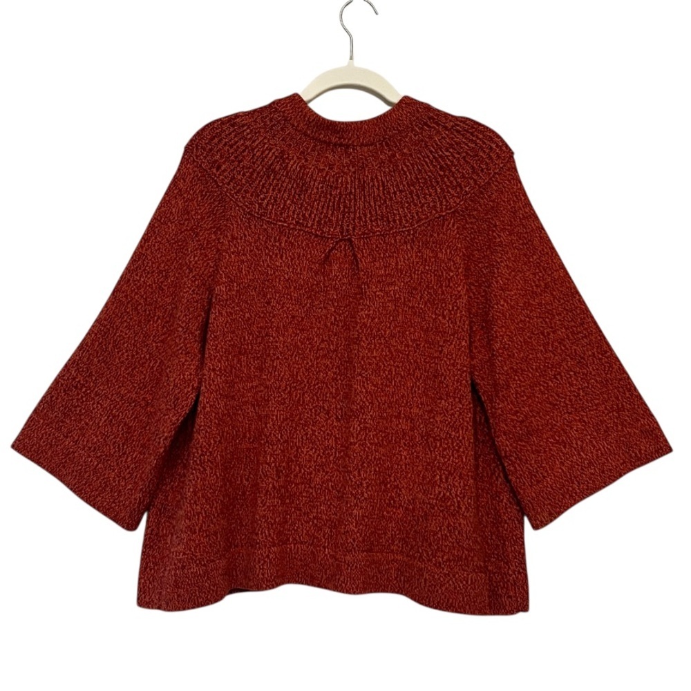 Hannah Rust Marled Knit Button Front Cardigan Sweater Large - Picture 4 of 11